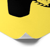 Gele Pop Art Motocross Motorcyle Sport Poster (Hoek)