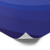 Gele pop bloem kunstposter in blauw  poster (Hoek)