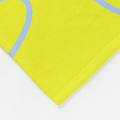 Gele popcorn anime teddybeer fleece deken (Hoek)