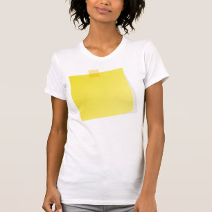 Gele Post it Note Weomens T-Shirt