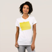 Gele Post it Note Weomens T-Shirt (Voorkant volledig)