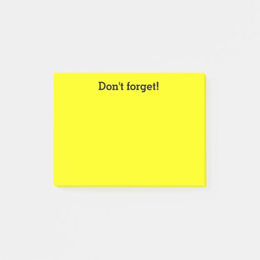 Gele post-it noten | Aangepaste kantoorbenodigdhed Post-it® Notes (Voorkant)
