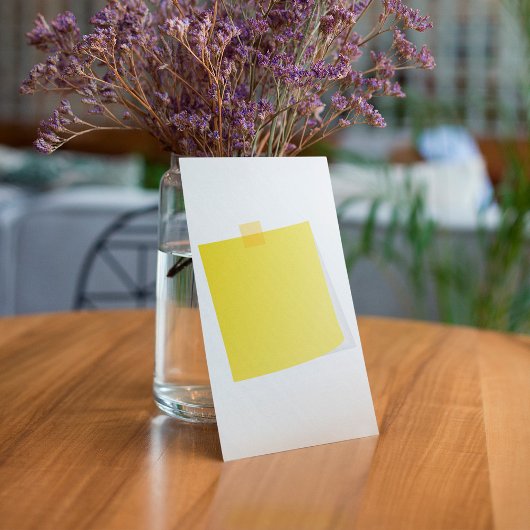 Gele Post It Notitie Uitnodigingen