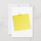 Gele Post It Notitie Uitnodigingen (Voorkant)