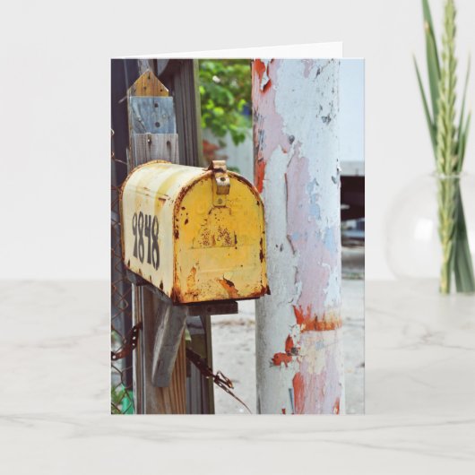 Gele postbus kaart (Voorkant)