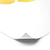 Gele poster van kunstmuurschilderen van honingbije (Hoek)