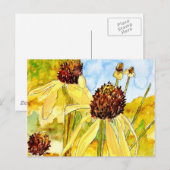 gele postkaarten met conefloerfunctie (Voorkant / Achterkant)