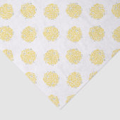 Gele posy rozen grafisch tissuepapier (Detail)