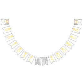 Gele posy vrijgezellenfeest foto bunting vlaggen vlaggetjes