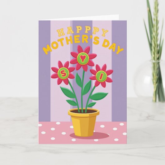 Gele Pot Illustratie Dag Kaart (Voorkant)
