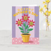Gele Pot Illustratie Dag Kaart (Gele Bloem)