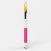 Gele potloden en schubbels op wit Case-Mate iPhone case (Achterkant/rechts)