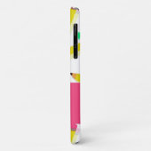 Gele potloden en schubbels op wit Case-Mate iPhone case (Achterkant/links)