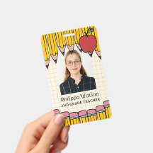 Gele Potloden Rode Appel School Docent ID