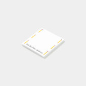 Gele potlood Boarder Personaliseren Post-it® Notes (Schuin)