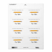 Gele potloodleraar Dit boek behoort tot Etiket (Full Sheet)