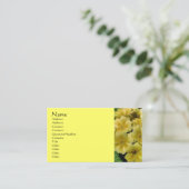Gele primrose Bloem Visitekaartje (Staand voorkant)