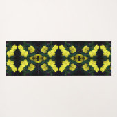 Gele Primrose Bloemen Abstract Yogamat (Achterkant (horizontaal))