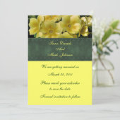 Gele primrose Floral Wedding Save the Date Kaart (Staand voorkant)