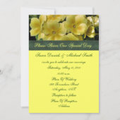 Gele primrose Flower Wedding Invitation Kaart (Voorkant)