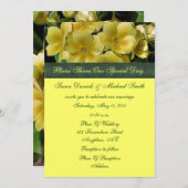 Gele primrose Flower Wedding Invitation Kaart (Voorkant / Achterkant)