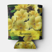 Gele Primrose Flowers gepersonaliseerd Blikjeskoeler (Achterkant)
