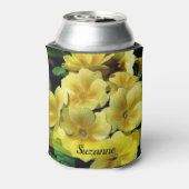 Gele Primrose Flowers gepersonaliseerd Blikjeskoeler (Blikje Achterkant)