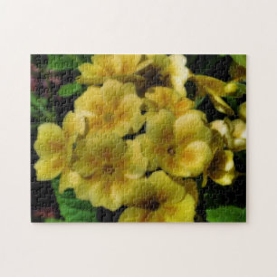 Gele primrose Flowers Orton Effect Legpuzzel