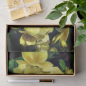 Gele primrose lentevloeren sluiten lospagina tissuepapier (Geschenk)