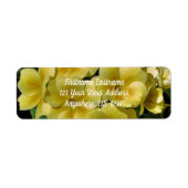 Gele Primrose Spring Flowers Adres Etiket (Voorkant)