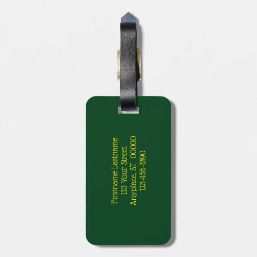 Gele Primrose Spring Flowers gepersonaliseerd Bagagelabel (Achterkant verticaal)