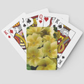 Gele primrose Spring Flowers Pokerkaarten (Achterkant)