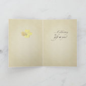 Gele Primrose Verjaardag Kaart (Binnen)