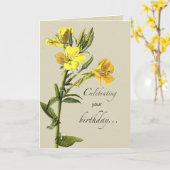 Gele Primrose Verjaardag Kaart (Gele Bloem)