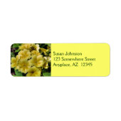 Gele Primrose Vloeradres Etiket (Voorkant)