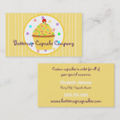 Gele prinsessen Cupcake Baker of Party Planner Visitekaartje (Voorkant / Achterkant)