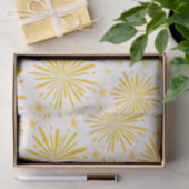 Gele printglanzen tissuepapier (Geschenk)