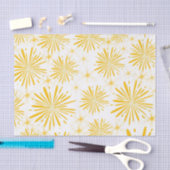 Gele printglanzen tissuepapier (Craft)