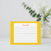 Gele printkaart briefkaart (Staand voorkant)