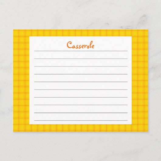 Gele printkaart briefkaart (Voorkant)