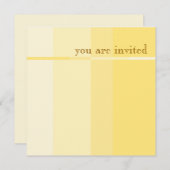 Gele Progressie Moderne Partij Uitnodiging (Voorkant / Achterkant)