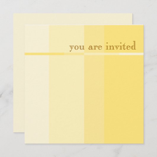 Gele Progressie Moderne Partij Uitnodiging (Voorkant / Achterkant)