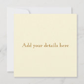 Gele Progressie Moderne Partij Uitnodiging (Achterkant)