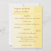 Gele Progression Modern Wedding Uitnodiging (Achterkant)