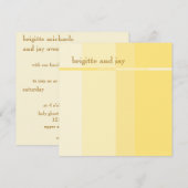 Gele Progression Modern Wedding Uitnodiging (Voorkant / Achterkant)