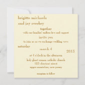 Gele Progression Modern Wedding Uitnodiging (Achterkant)