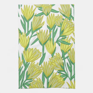 Gele Protea Bloemen Keuken Theedoek