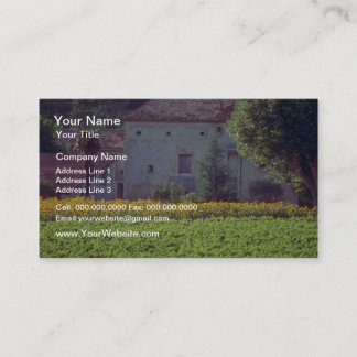 gele Provencal mas nabij Carpentras in het veld s Visitekaartje