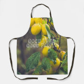 Gele pruimen na regen schort (Voorkant)