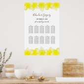Gele pruimterie Frangipani Weddenschappen Poster (Keuken)